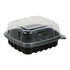 Black Hinged Take Out Container