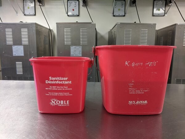 3 Qt. Red Sanitizing Pail